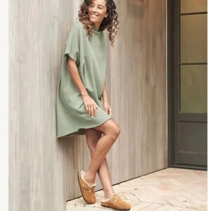 Frank & Eileen Ella The Easiest Dress Sage Size Medium Large Triple Fleece